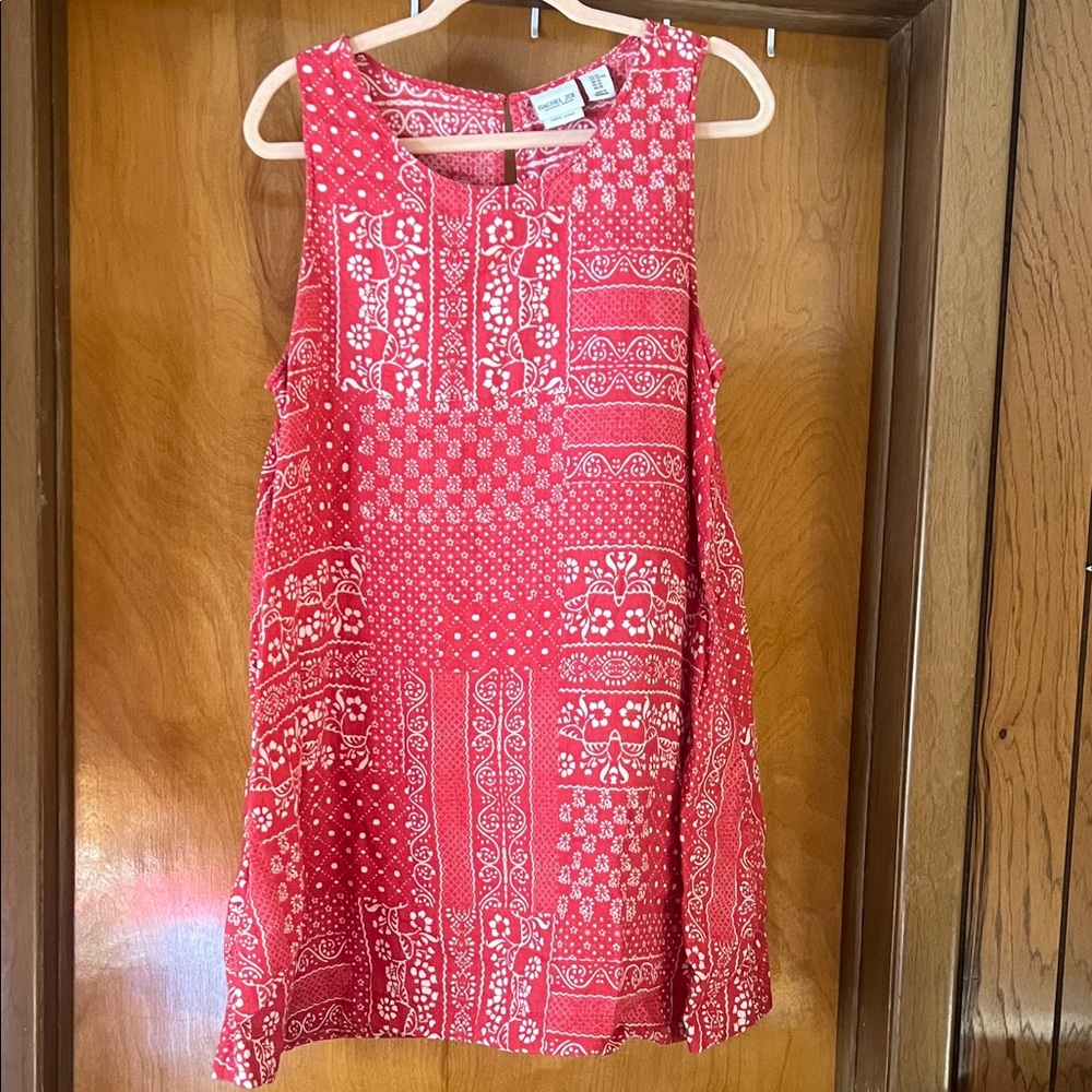 Rachel Zoe Red Patterned Mini Dress